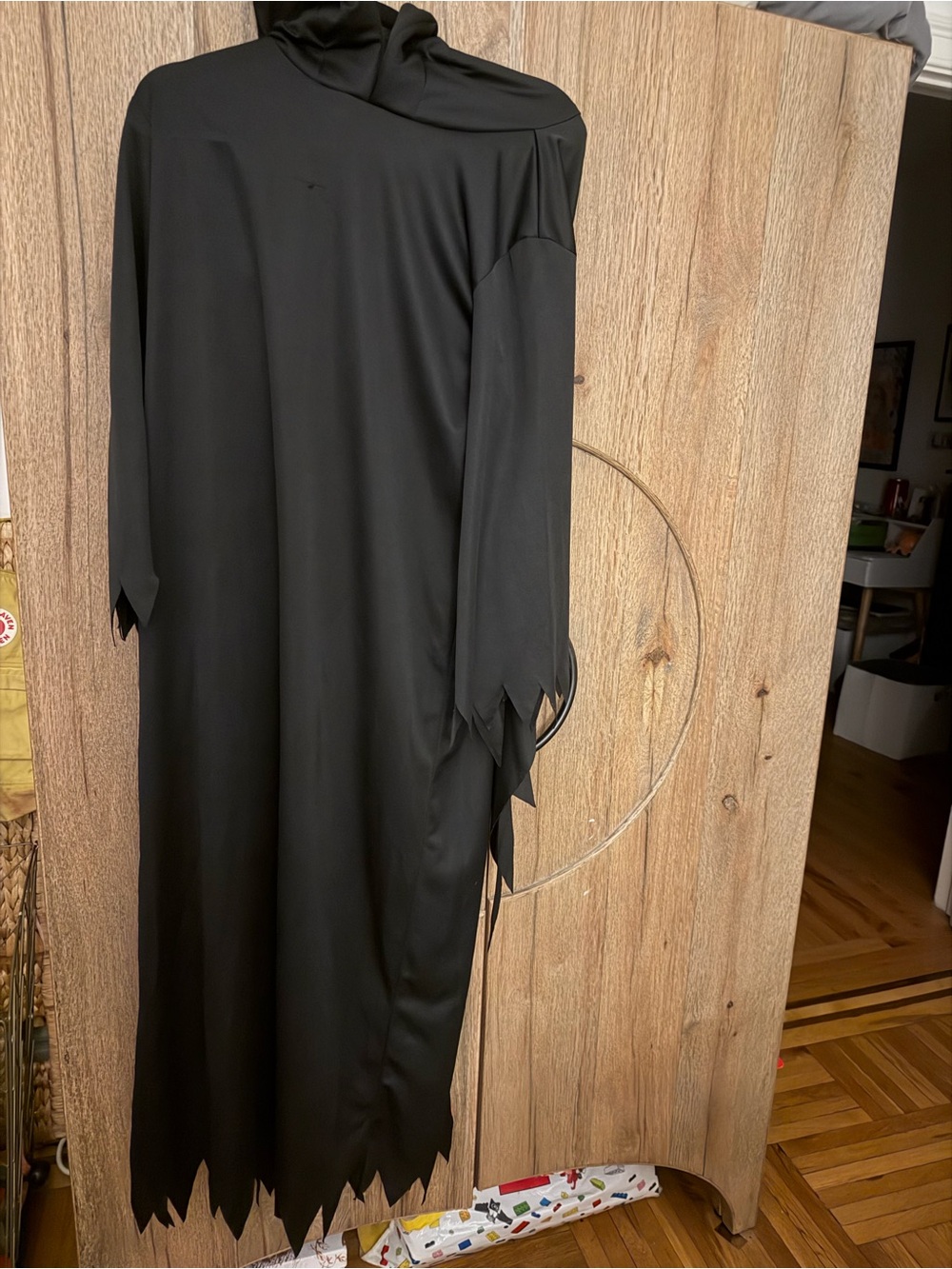Source Unknown Black Hooded Kids Halloween Costume